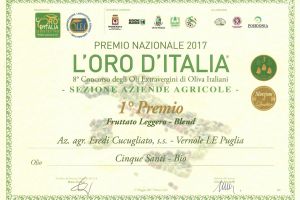 2017 oro d italia fruttato leggero primo premio